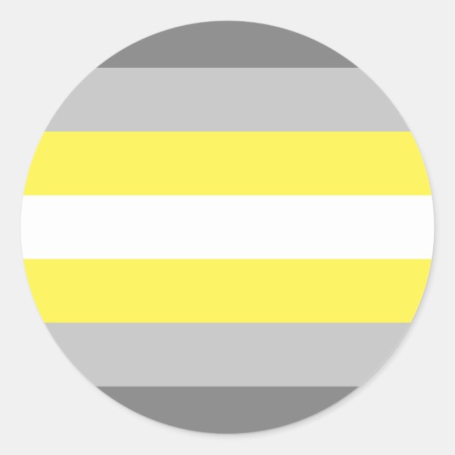 Sticker Rond Drapeau de fierté demigender (Devant)