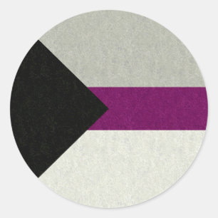 Sticker Rond Drapeau de fierté désisexuel Design Arrière - plan