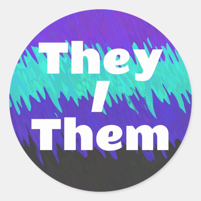 Sticker Rond Drapeau de fierté en alexigender Abstrait (Devant)