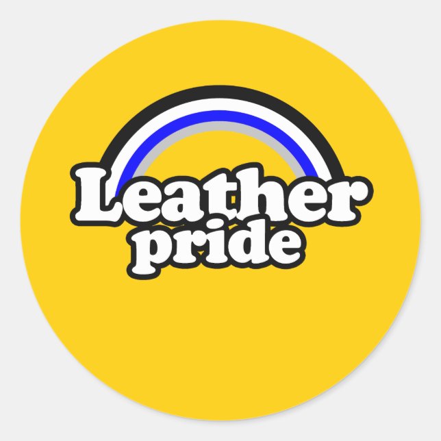 Sticker Rond Drapeau de fierté en cuir (Devant)