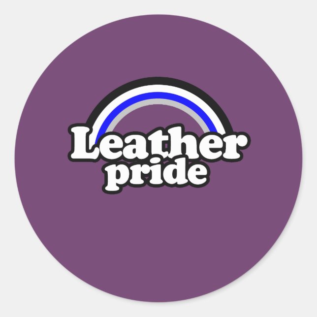 Sticker Rond Drapeau de fierté en cuir (Devant)