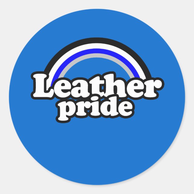 Sticker Rond Drapeau de fierté en cuir (Devant)