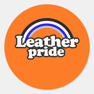 Sticker Rond Drapeau de fierté en cuir