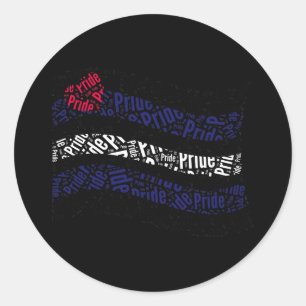 Sticker Rond Drapeau de fierté en cuir