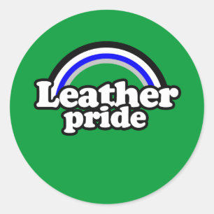 Sticker Rond Drapeau de fierté en cuir