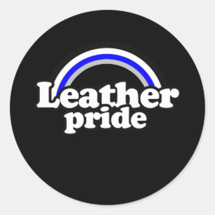 Sticker Rond Drapeau de fierté en cuir