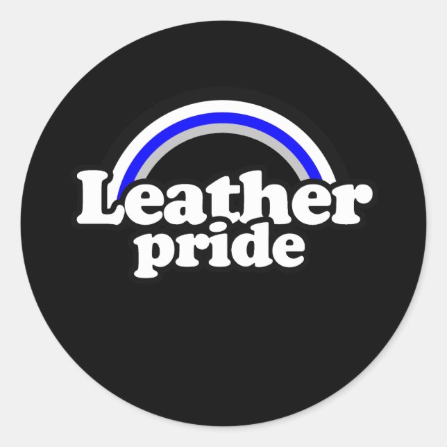 Sticker Rond Drapeau de fierté en cuir (Devant)