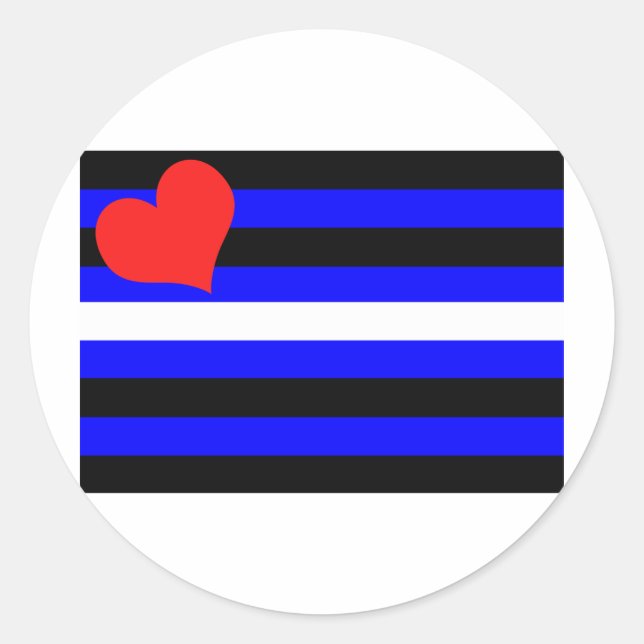 STICKER ROND DRAPEAU DE FIERTE EN CUIR (Devant)