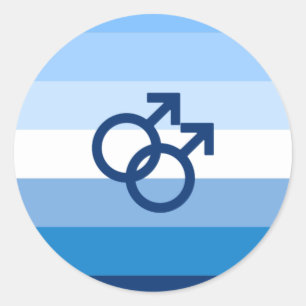 Sticker Rond Drapeau de fierté gay MLM