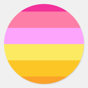Sticker Rond Drapeau de fierté lesbienne (Aube)