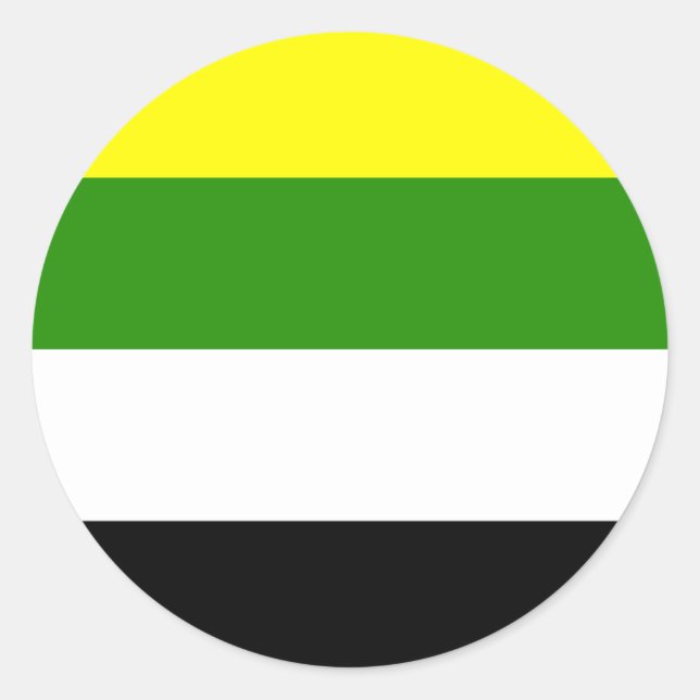 Sticker Rond Drapeau de fierté skoliosexuel (Devant)