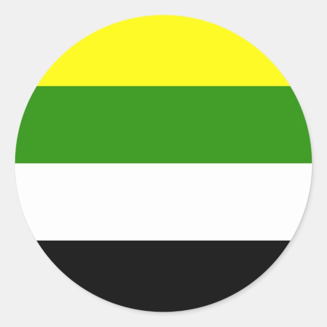 Sticker Rond Drapeau de fierté skoliosexuel (Devant)