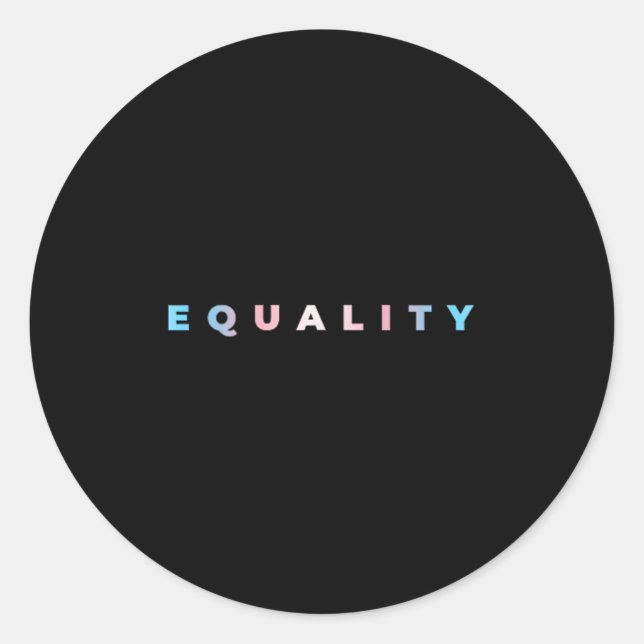 Sticker Rond Drapeau de fierté trans subtile de l'égalité Droit (Devant)