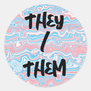 Sticker Rond Drapeau de Fierté Trans Trippsy Boho Groovy Bandes