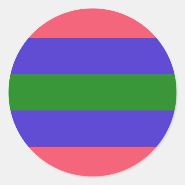 Sticker Rond Drapeau de fierté trigender (Devant)
