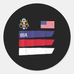 Sticker Rond Drapeau de football de soccer d'Amérique Usa Homme