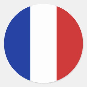 Sticker Rond Drapeau de France