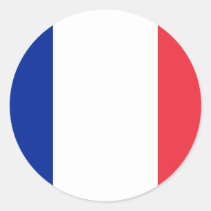 Sticker Rond Drapeau de France