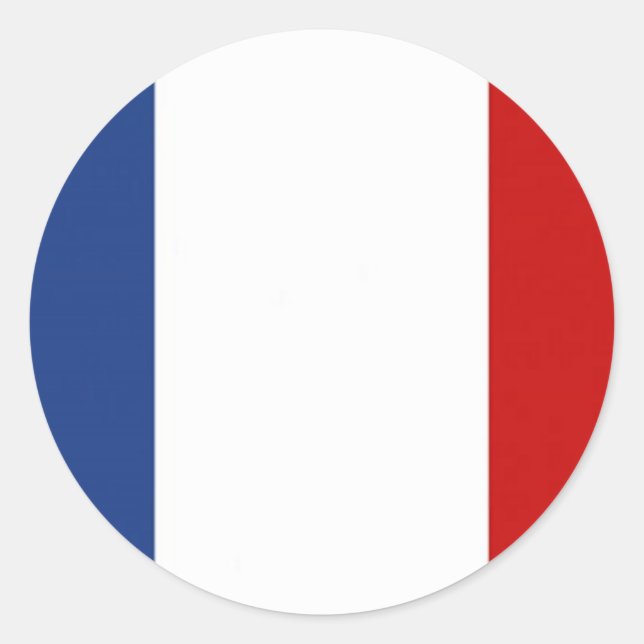 Sticker Rond Drapeau de France (Devant)