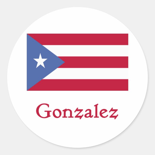 Sticker Rond Drapeau de Gonzalez (Devant)