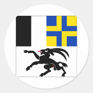 Sticker Rond Drapeau de Graubuenden
