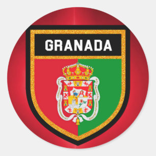 Sticker Rond Drapeau de Grenade
