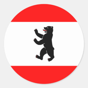 Sticker Rond Drapeau de haute qualité de l'Allemagne Berlin