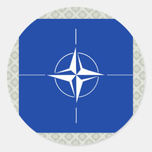 Sticker Rond Drapeau de haute qualité de l'OTAN