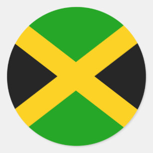 Sticker Rond Drapeau de haute qualité Jamaïque
