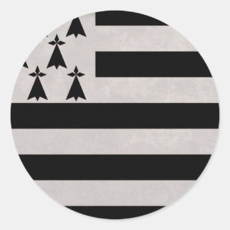 Sticker Rond Drapeau de la Bretagne