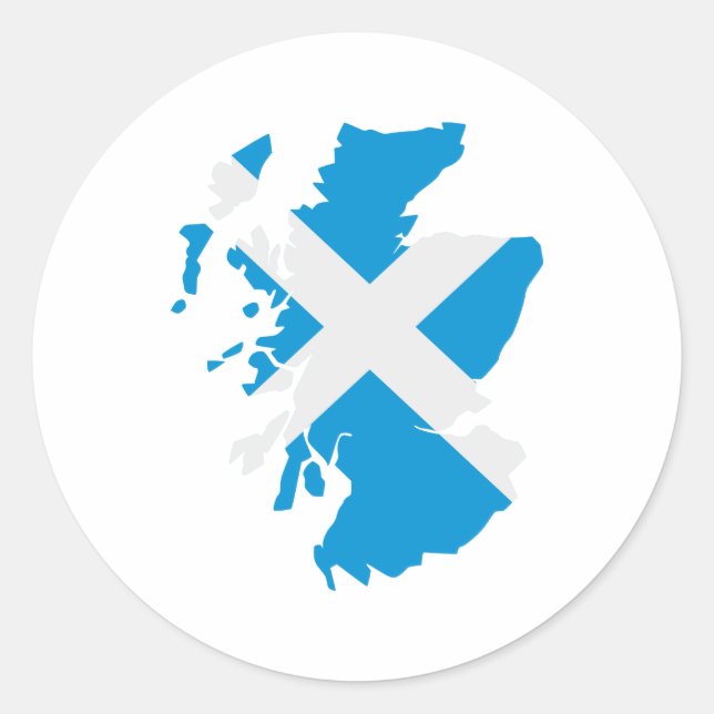 Sticker Rond Drapeau de la carte écossaise (Devant)