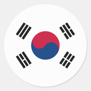 Sticker Rond Drapeau de la Corée du Sud