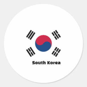 Sticker Rond Drapeau de la Corée du Sud