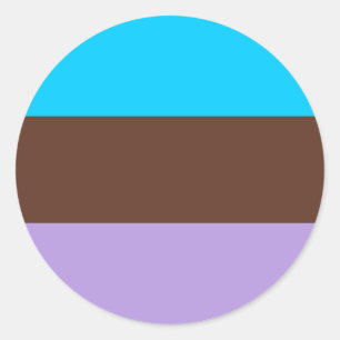 Sticker Rond Drapeau de la Fierté Androsexuelle