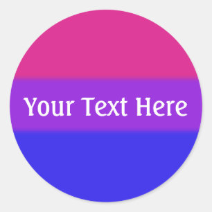 Sticker Rond Drapeau de la fierté bisexuelle tombée