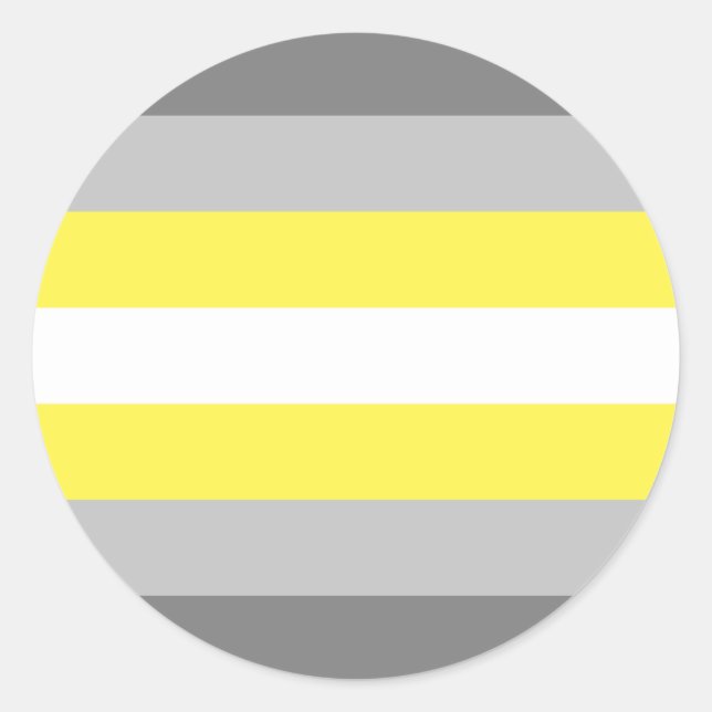Sticker Rond Drapeau de la fierté de Demigender (Devant)