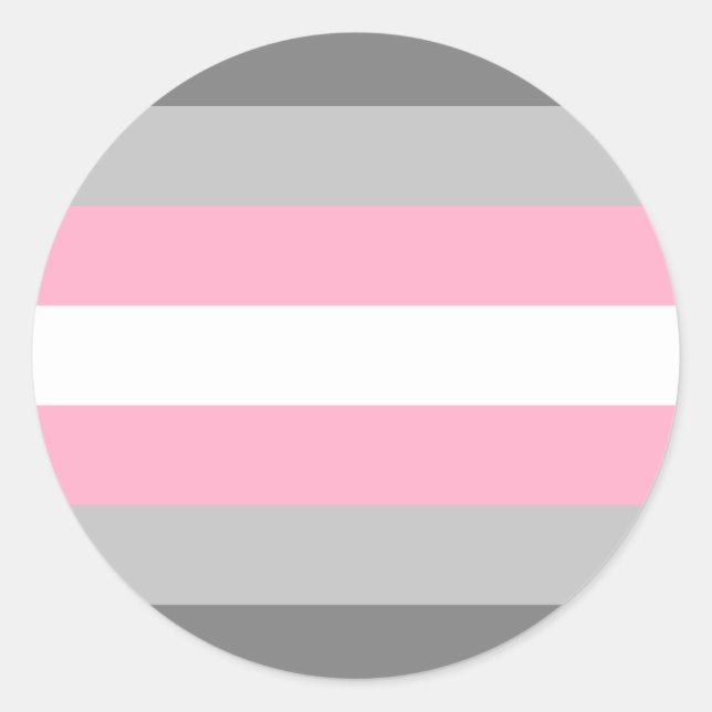 Sticker Rond Drapeau de la Fierté de démigirl (Devant)