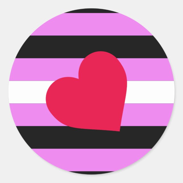Sticker Rond Drapeau de la Fierté de fille en cuir (Devant)