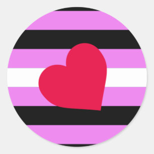 Sticker Rond Drapeau de la Fierté de fille en cuir