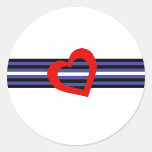 Sticker Rond Drapeau de la Fierté en cuir