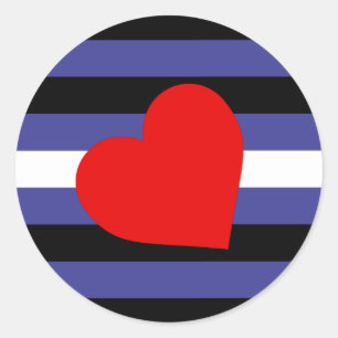 Sticker Rond Drapeau de la Fierté en cuir