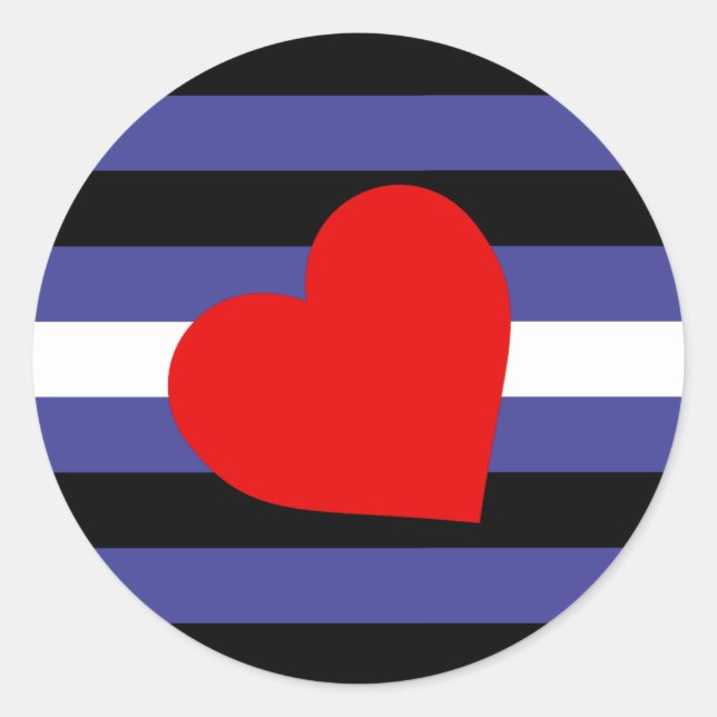 Sticker Rond Drapeau de la Fierté en cuir (Devant)