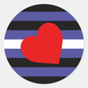 Sticker Rond Drapeau de la Fierté en cuir