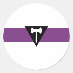 Sticker Rond Drapeau de la fierté lesbienne