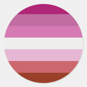 Sticker Rond Drapeau de la fierté lesbienne