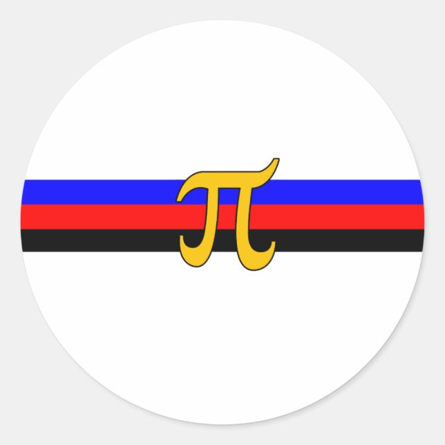 Sticker Rond Drapeau de la Fierté polyamérale (Devant)
