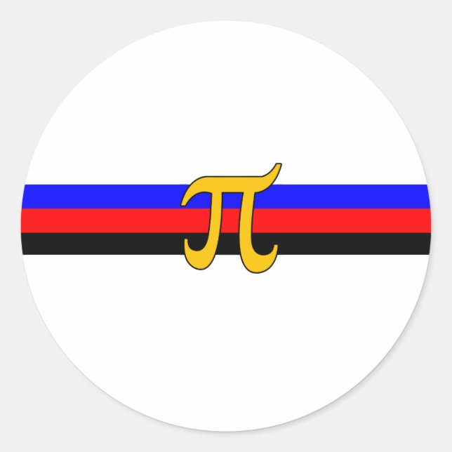 Sticker Rond Drapeau de la Fierté polyamérale (Devant)