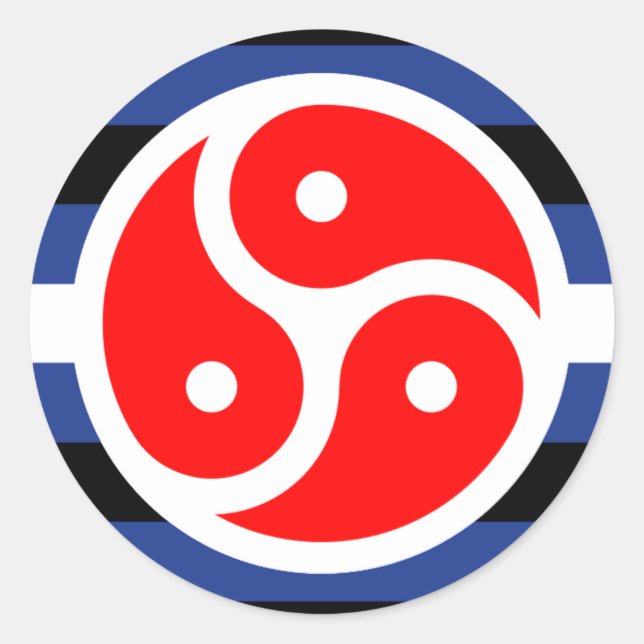 Sticker Rond Drapeau de la Fierté Pratique en Cuir (Devant)