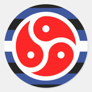 Sticker Rond Drapeau de la Fierté Pratique en Cuir