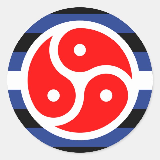 Sticker Rond Drapeau de la Fierté Pratique en Cuir (Devant)